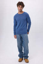 Cuello redondo Josh - Azul vaquero - Hombre