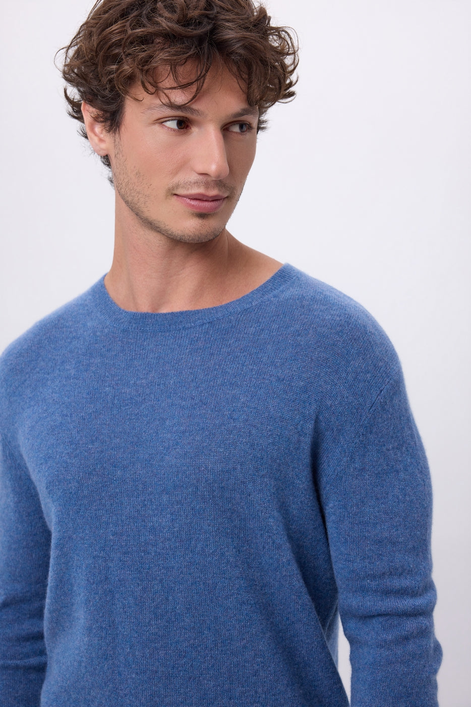 Cuello redondo Josh - Azul vaquero - Hombre
