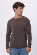Cuello redondo Josh - Marrón jaspeado - Hombre