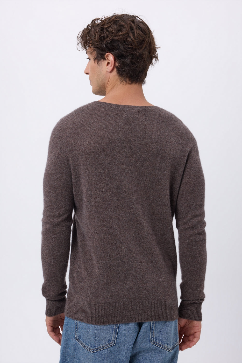 Cuello redondo Josh - Marrón jaspeado - Hombre