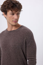 Cuello redondo Josh - Marrón jaspeado - Hombre