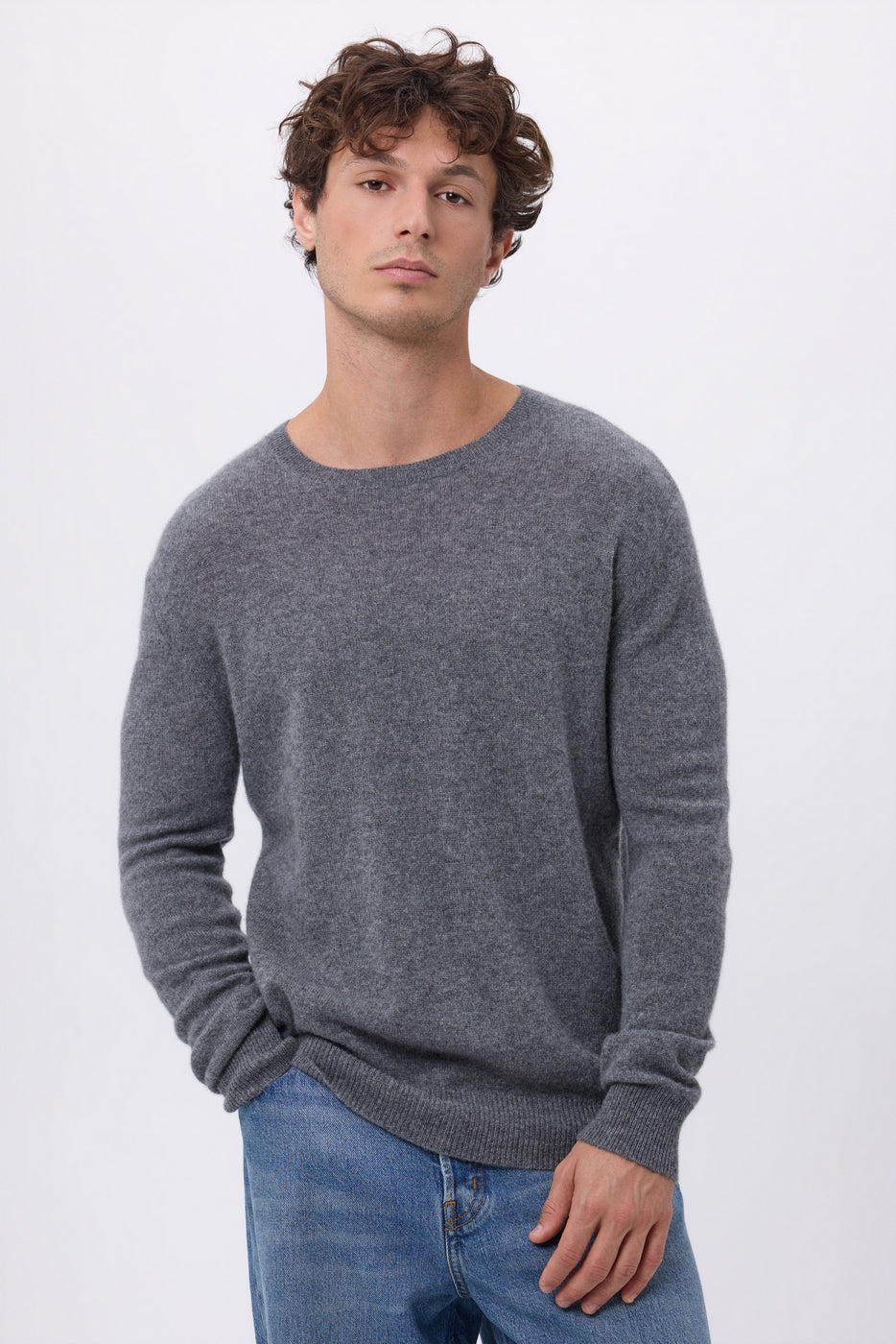 Col Rond Josh - Gris Fonce - Homme