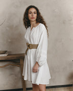 Vestido Corto Jouvence - Crudo