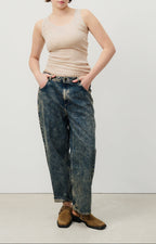 5-Pocket Boyfriend Low-Rise Trousers - Dirty Vintage - Women