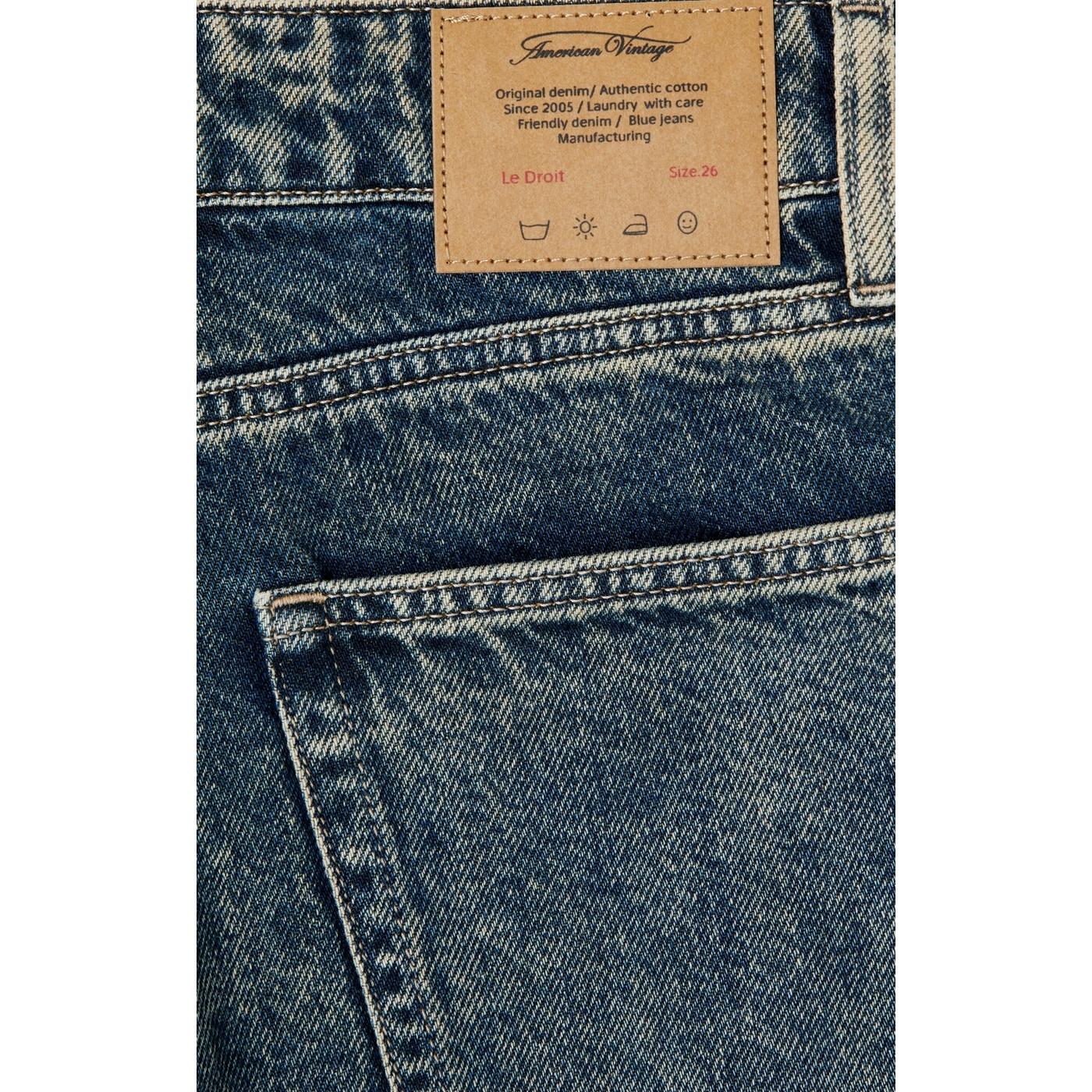 Pantalon 5 Poches Le Droit Long Taille Haute - Dirty Vintage - Femme