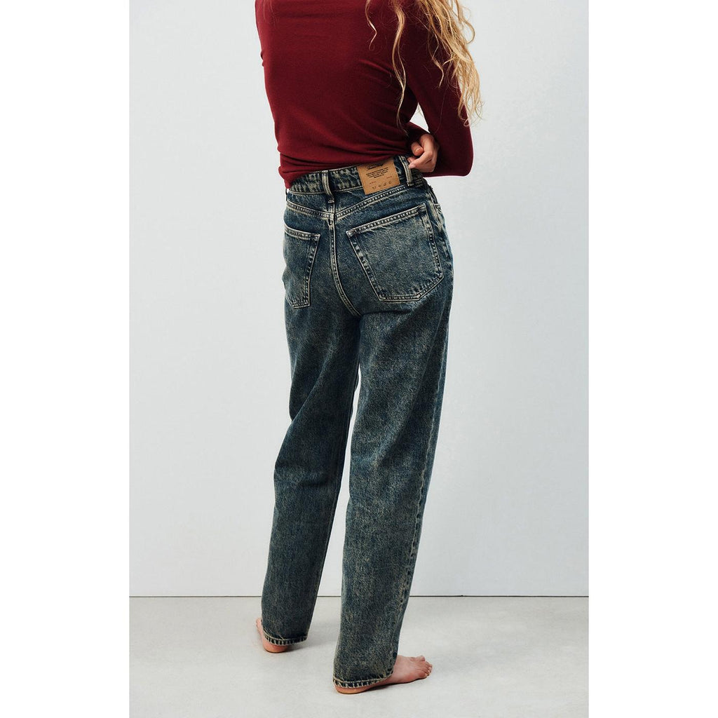 Pantalon 5 Poches Le Droit Long Taille Haute - Dirty Vintage - Femme