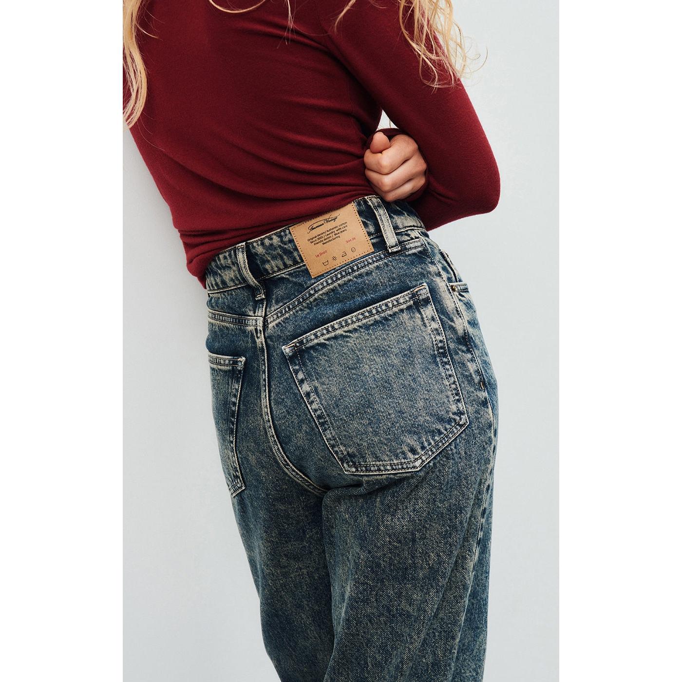 Pantalon 5 Poches Le Droit Long Taille Haute - Dirty Vintage - Femme