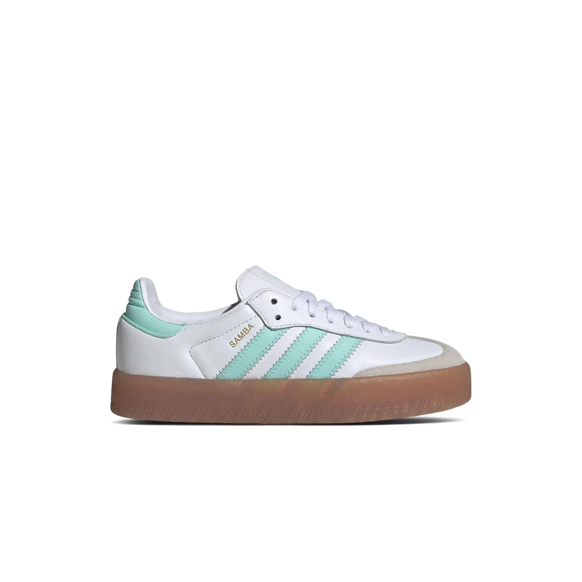 Adidas Sambae Cloud White Clear Mint Gold Metallic (Gs) - Blanc