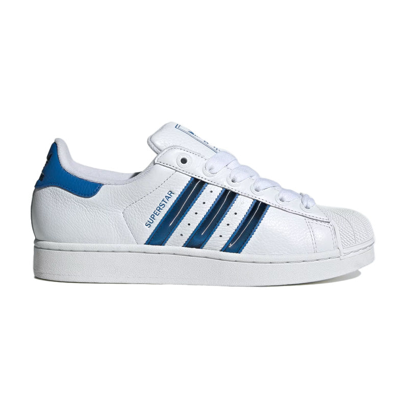 Baskets Adidas Originals Superstar 2 - Blanc, Bleu Roi
