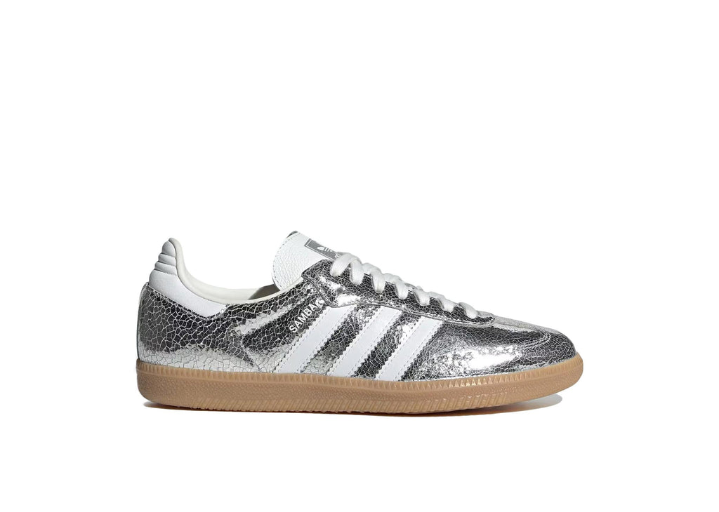 Adidas Samba Og Silver Metallic Cracked Leather (W) - Argent