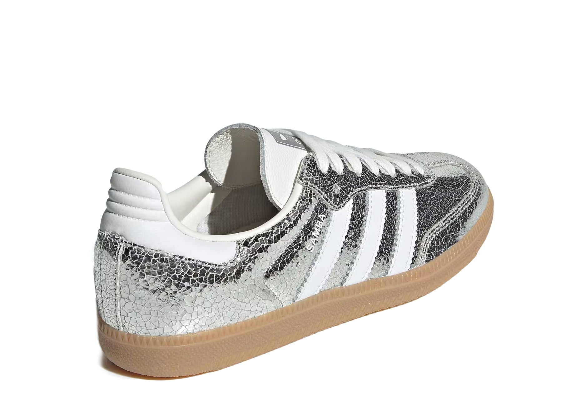 Adidas Samba Og Silver Metallic Cracked Leather (W) - Argent