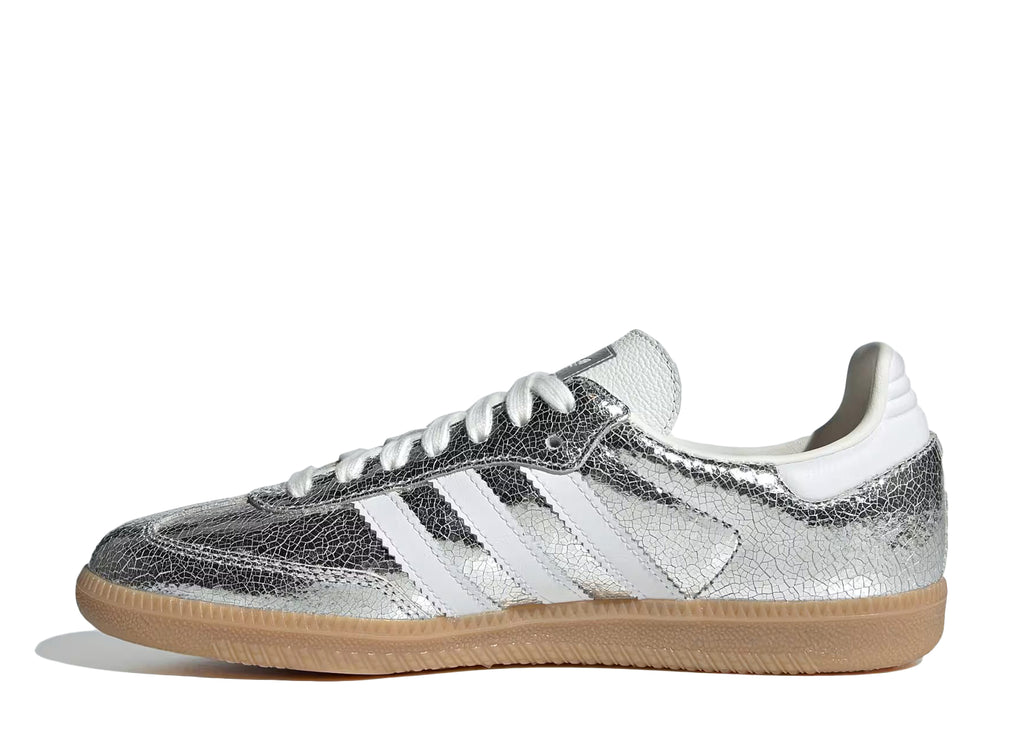 Adidas Samba Og Silver Metallic Cracked Leather (W) - Argent