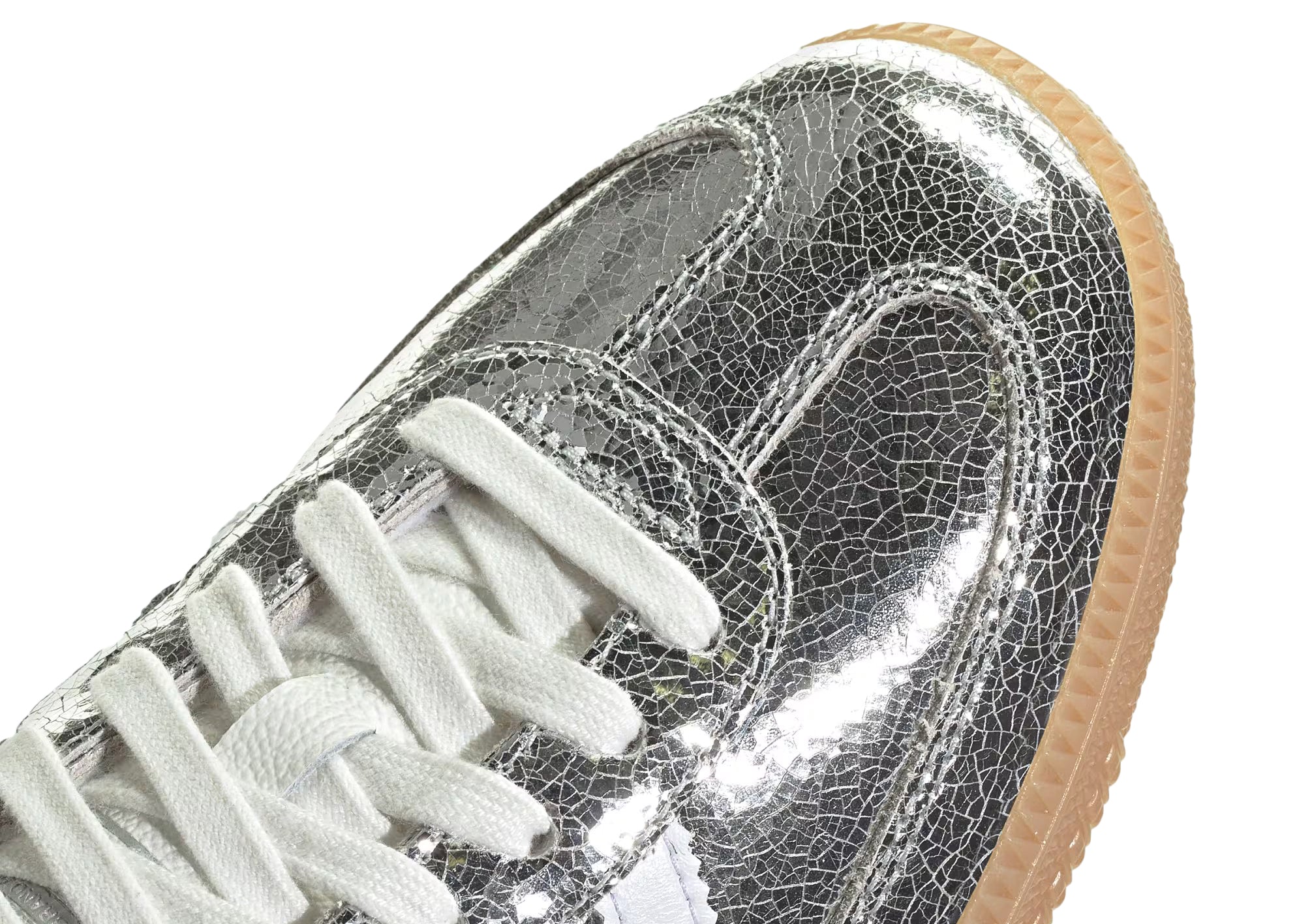Adidas Samba Og Silver Metallic Cracked Leather (W) - Argent
