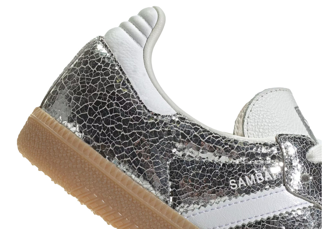 Adidas Samba Og Silver Metallic Cracked Leather (W) - Argent
