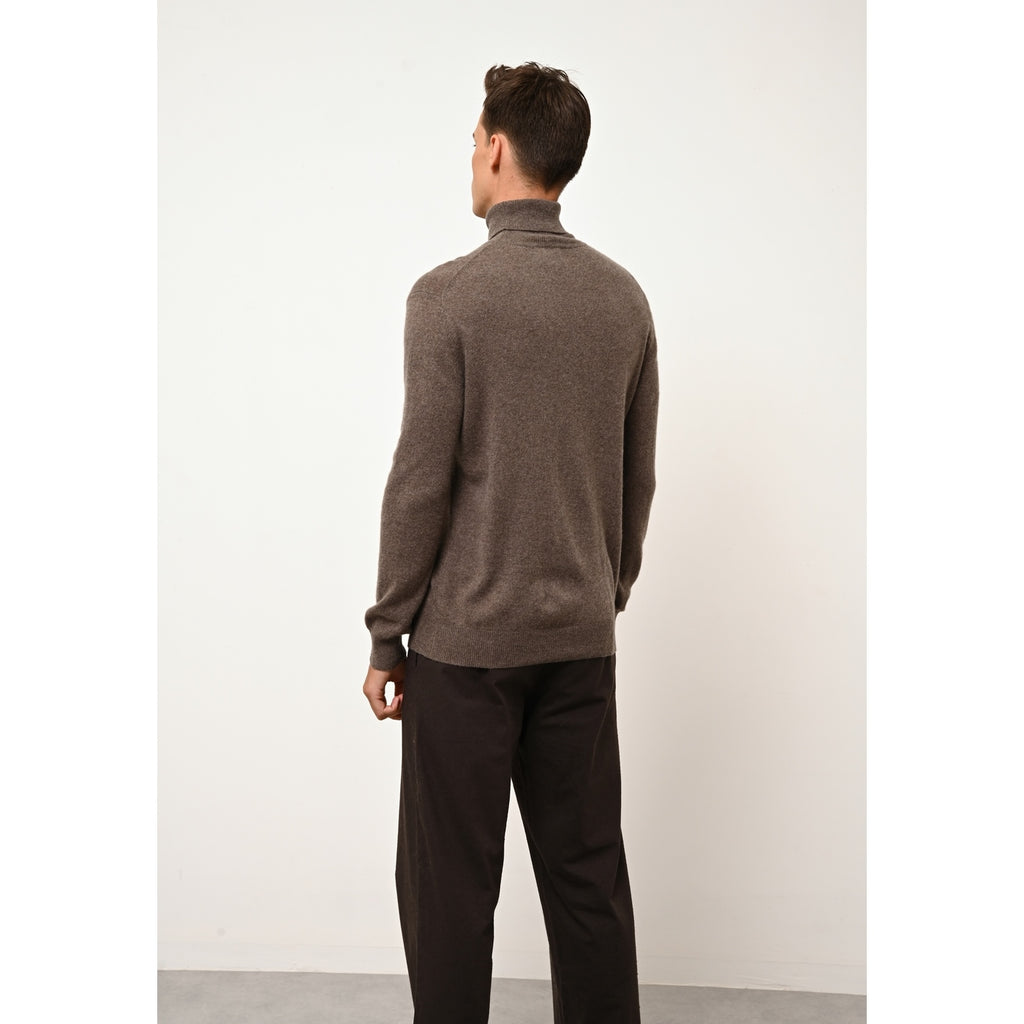 Roll-Neck Jumper - Connor - Mottled Taupe