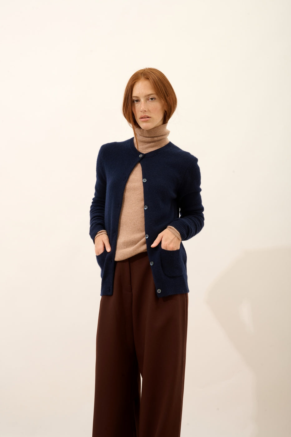 Cárdigan de Cuello Redondo - Katharine - Navy