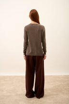 Cardigan Col Rond - Katharine - Taupe Chiné