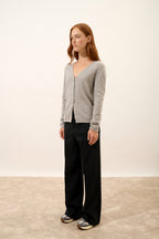 V-Neck Cardigan - Norma - Mottled Cloud