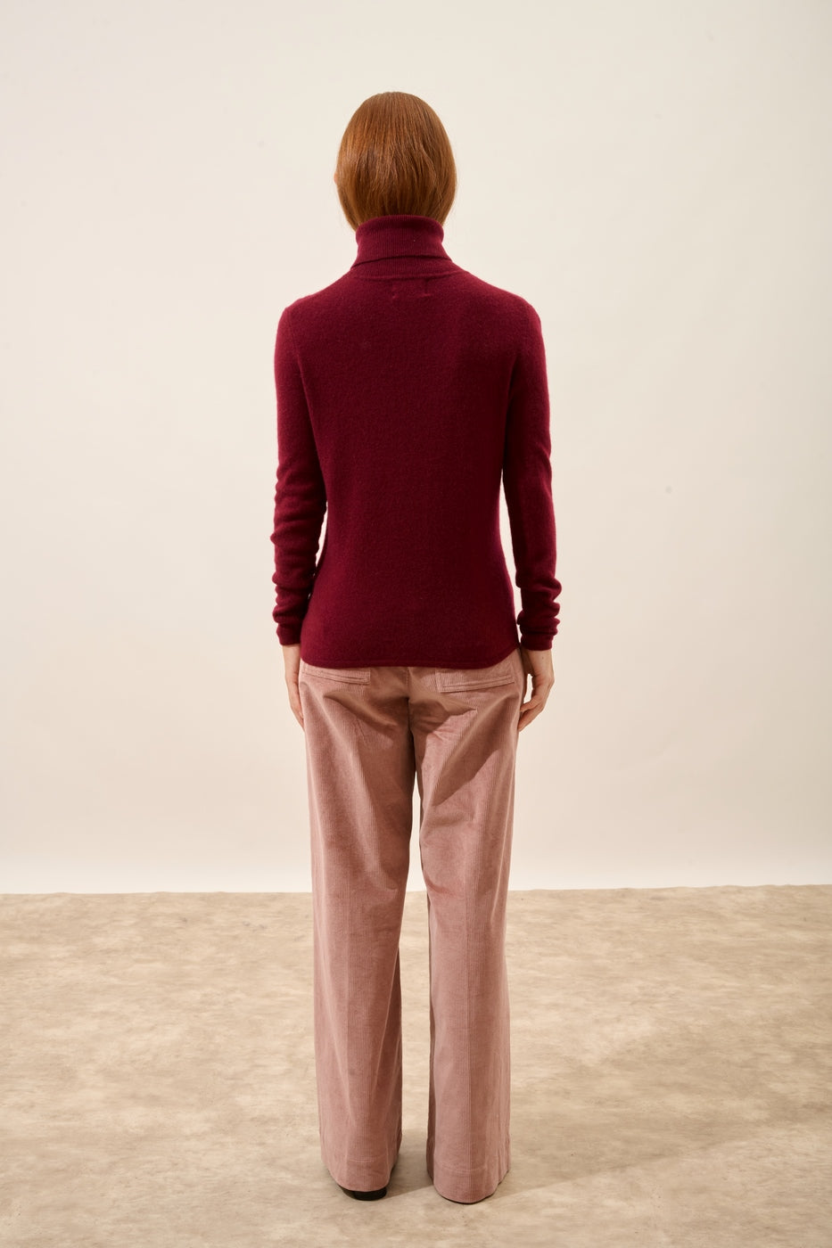 Roll-Neck Jumper - Ava - Bordeaux