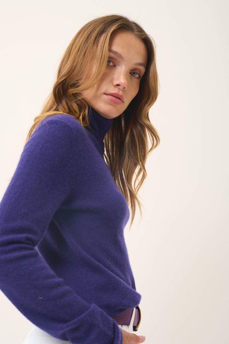 Pull Col Roulé - Ava - Purple