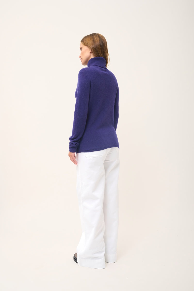 Pull Col Roulé - Ava - Purple