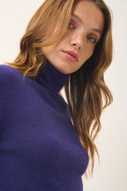 Pull Col Roulé - Ava - Purple