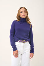 Pull Col Roulé - Ava - Purple