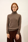 Jersey Cuello Vuelto - Ava - Taupe Jaspeado