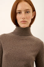 Jersey Cuello Vuelto - Ava - Taupe Jaspeado