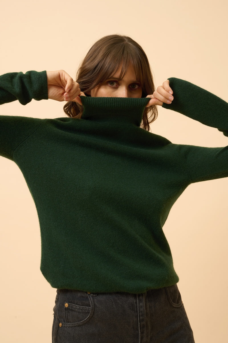 Jersey Cuello Vuelto - Ava - Ciprés