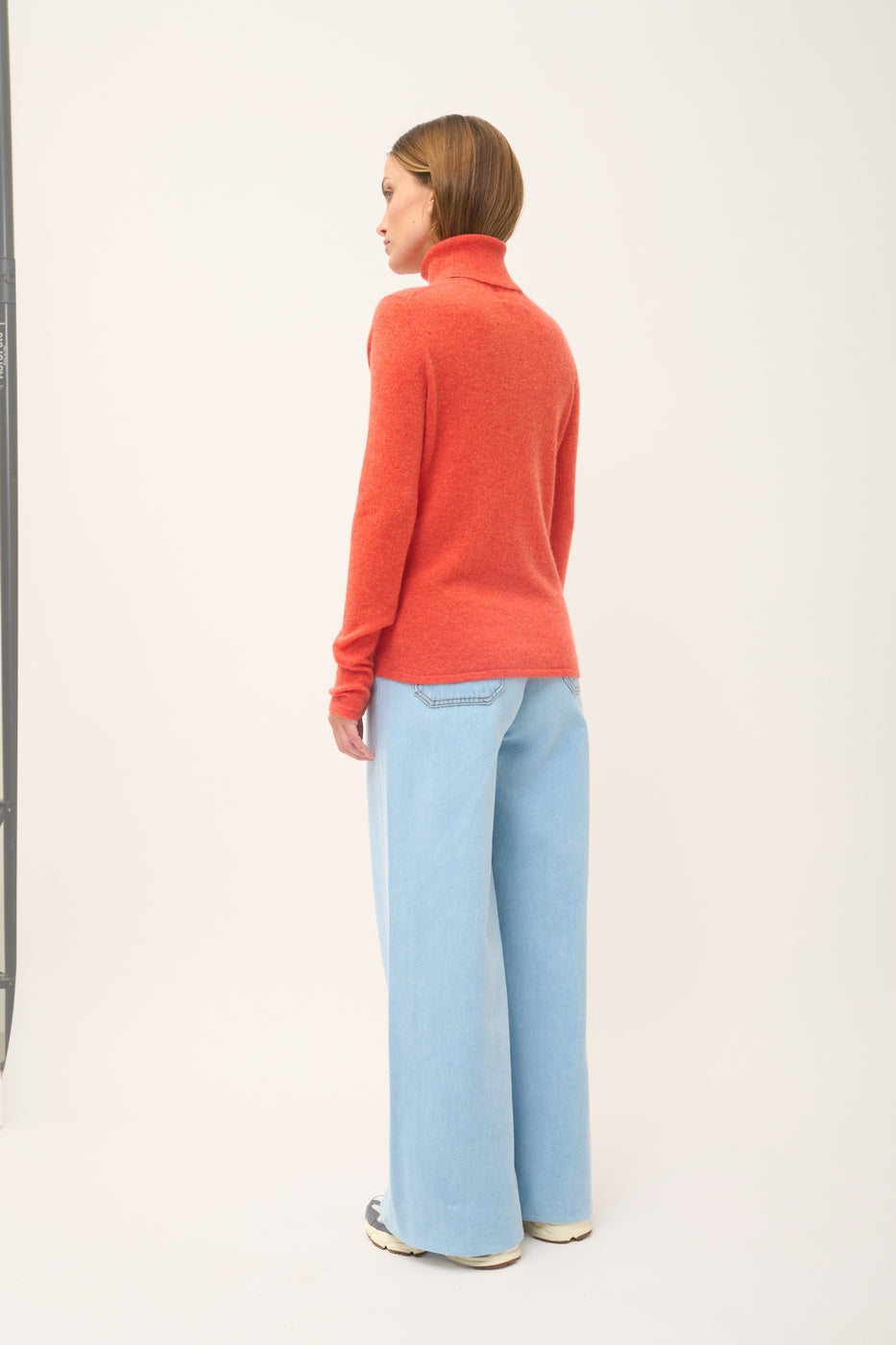Pull Col Roulé - Ava - Orange Chiné