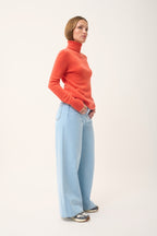 Pull Col Roulé - Ava - Orange Chiné