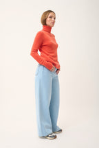 Pull Col Roulé - Ava - Orange Chiné