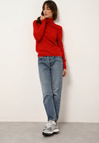 Just Cashmere - Jersey Cuello Vuelto - Ava - Rojo