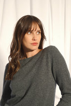 Pull Col Bateau - Grace - Anthracite Chiné