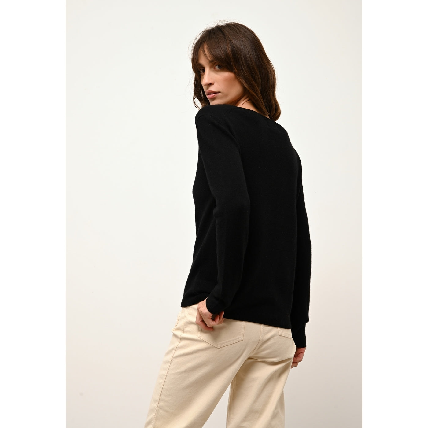 Jersey Cuello Barco - Fiona - Negro