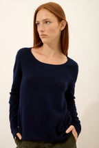 Jersey de Cuello Barco - Fiona - Azul Marino