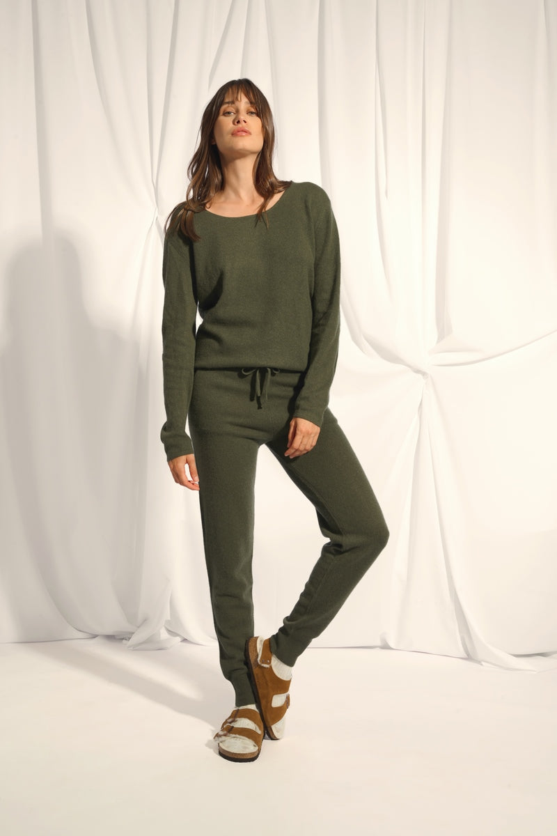 Pull Col Bateau - Fiona - Kaki