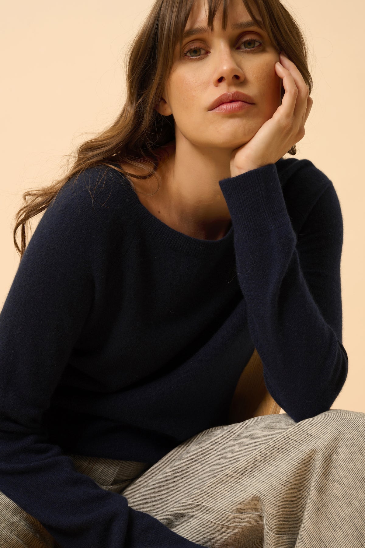 Pull Col Bateau Goutte Dos - Abigail - Navy