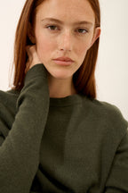 Crew-Neck Jumper - Jane - Khaki