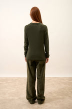 Pull Col Rond - Jane - Kaki