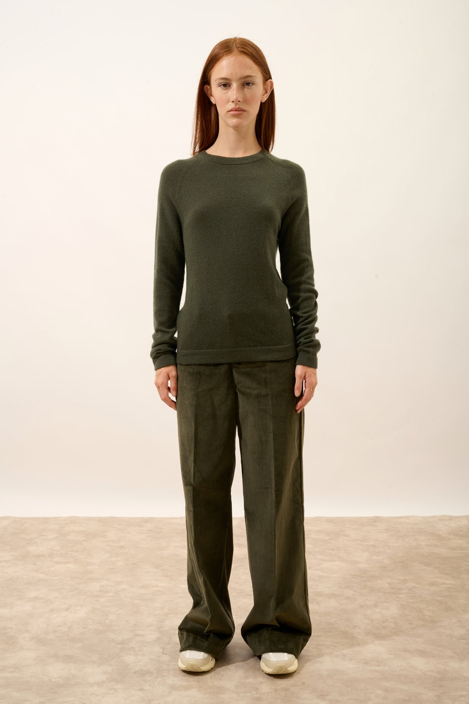 Pull Col Rond - Jane - Kaki