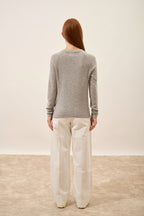 Round Neck Jumper - Jane - Cloud Marl