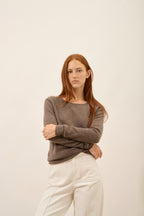 Jersey de Cuello Redondo - Vivian - Topo Jaspeado