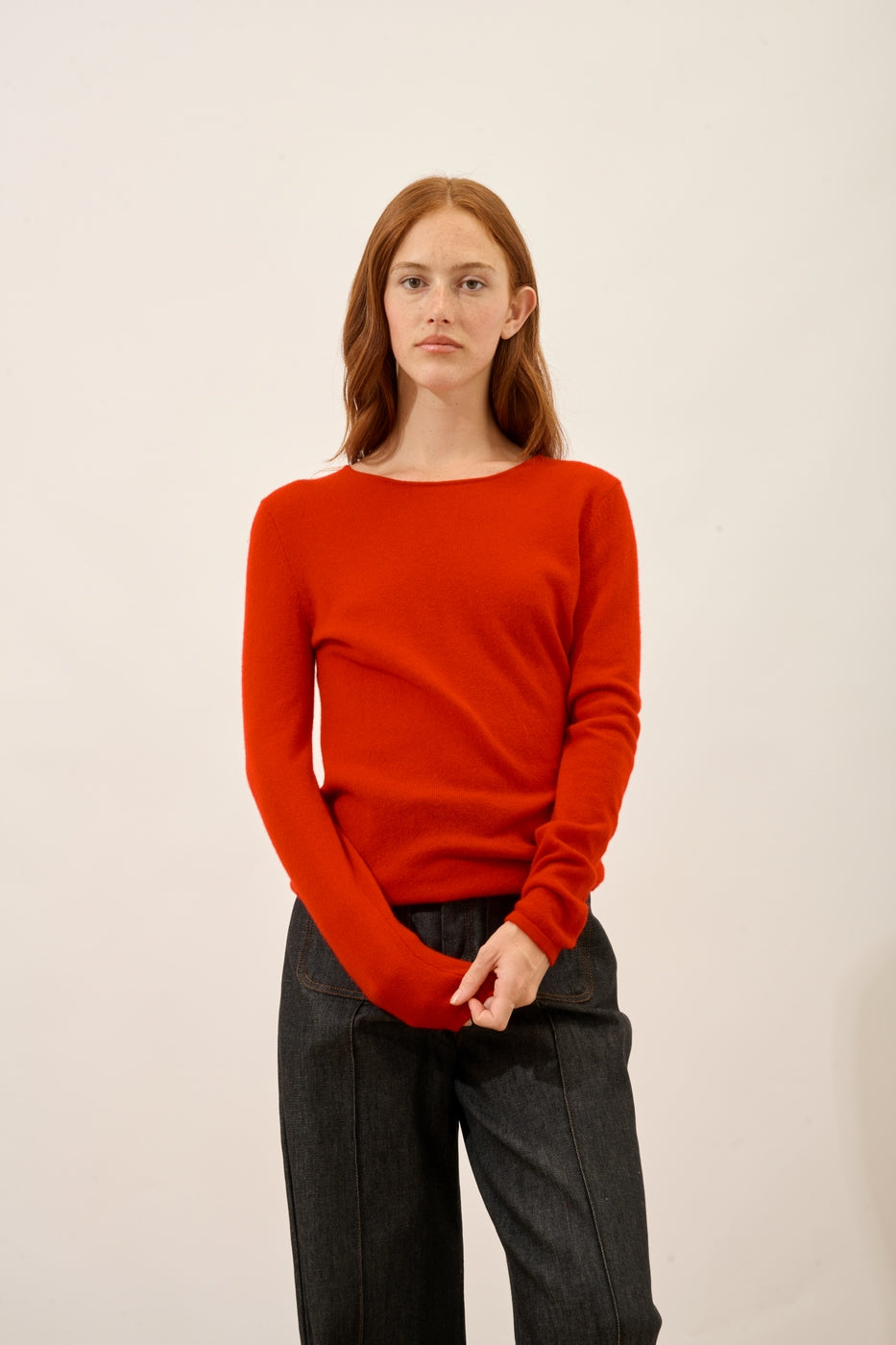 Crew-Neck Jumper - Vivian - Red