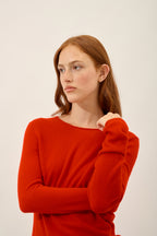 Crew-Neck Jumper - Vivian - Red
