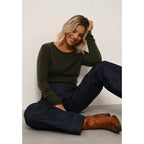 Vivian Crew-Neck Jumper - Khaki