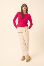 Pull Col Rond - Helen - Fuchsia