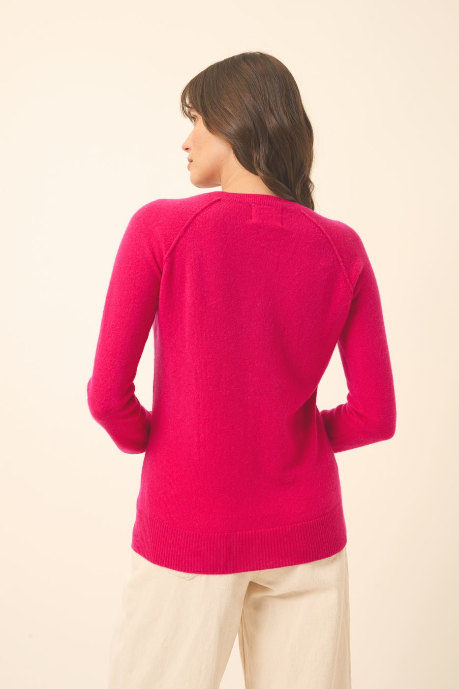 Pull Col Rond - Helen - Fuchsia