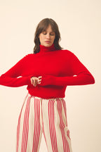 Roll-Neck Jumper - Lexie - Red